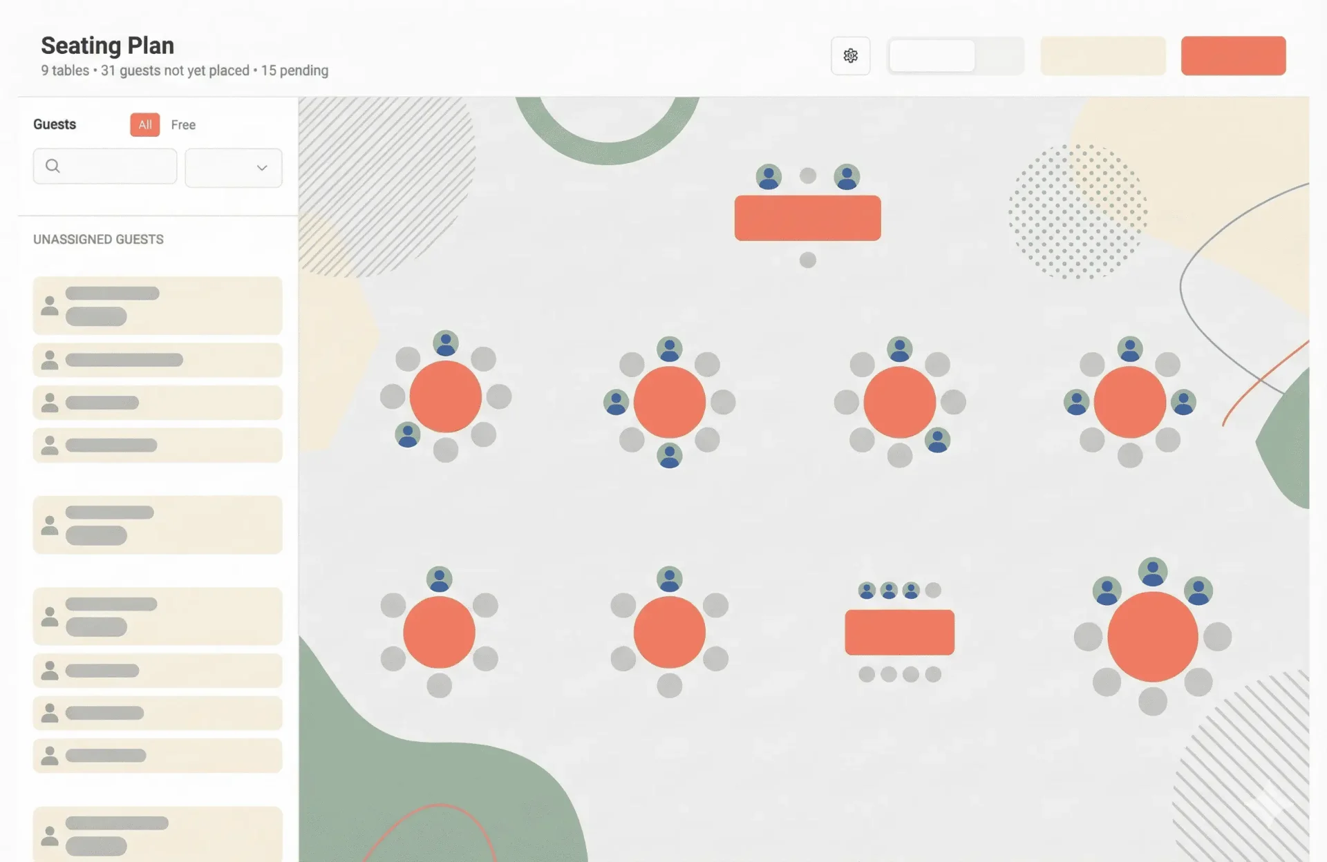Wedding Seating Plan and Table Layout
